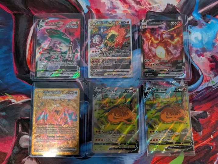 Charizard & Rayquaza Premium Card Display